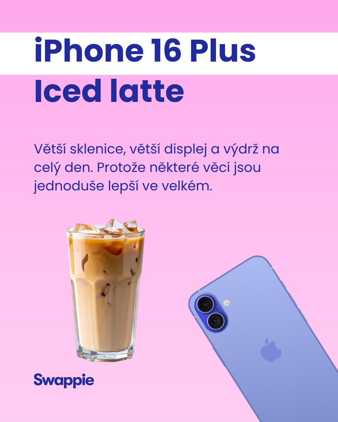 iPhone 16 Plus — Iced latte