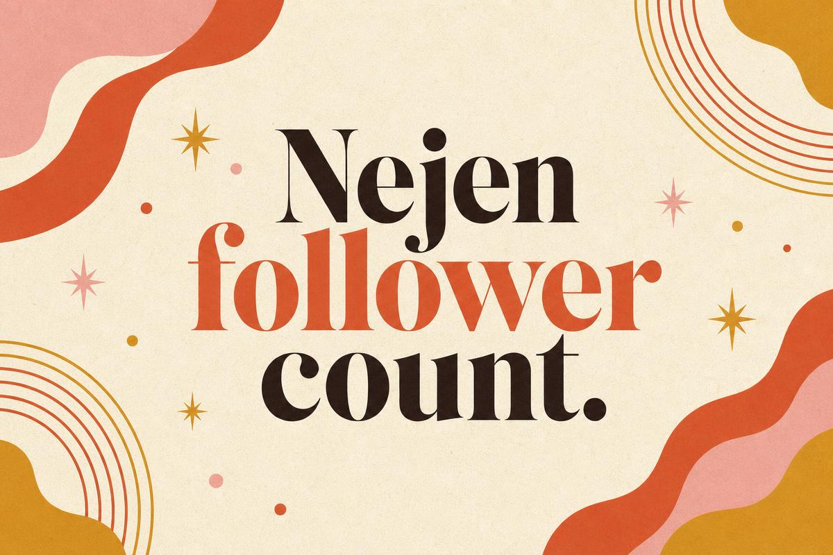 Typografický plakát v retro stylu s textem: Nejen follower count.